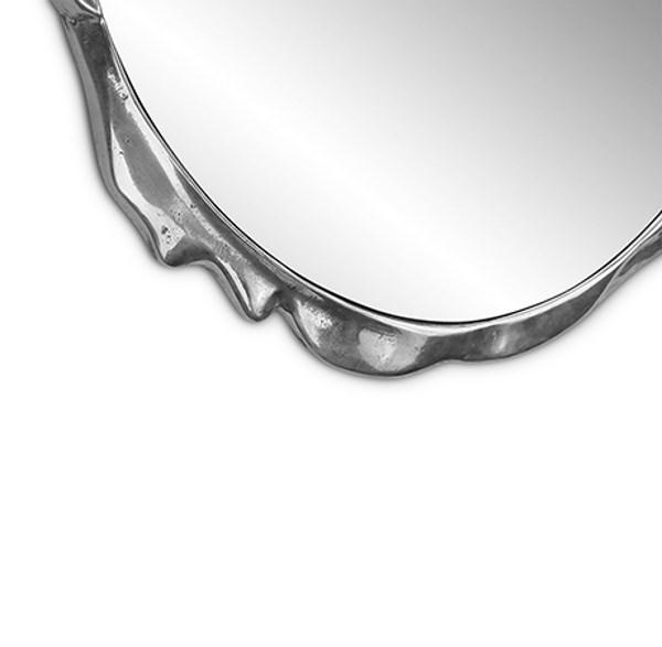 Round wall-mounted aluminium mirror | Magma by Boca Do Lobo