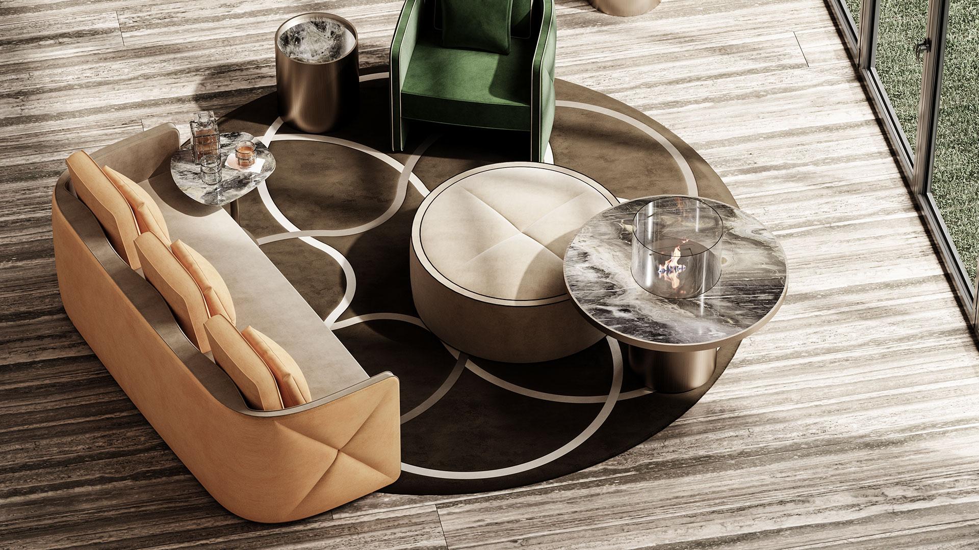 3 seater fabric sofa | Aura by Reflex