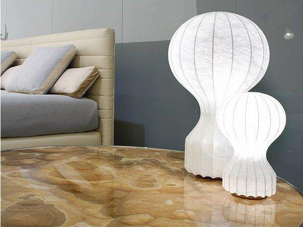 LED cocoon resin table lamp with dimmer | Cocoon Gatto by Flos