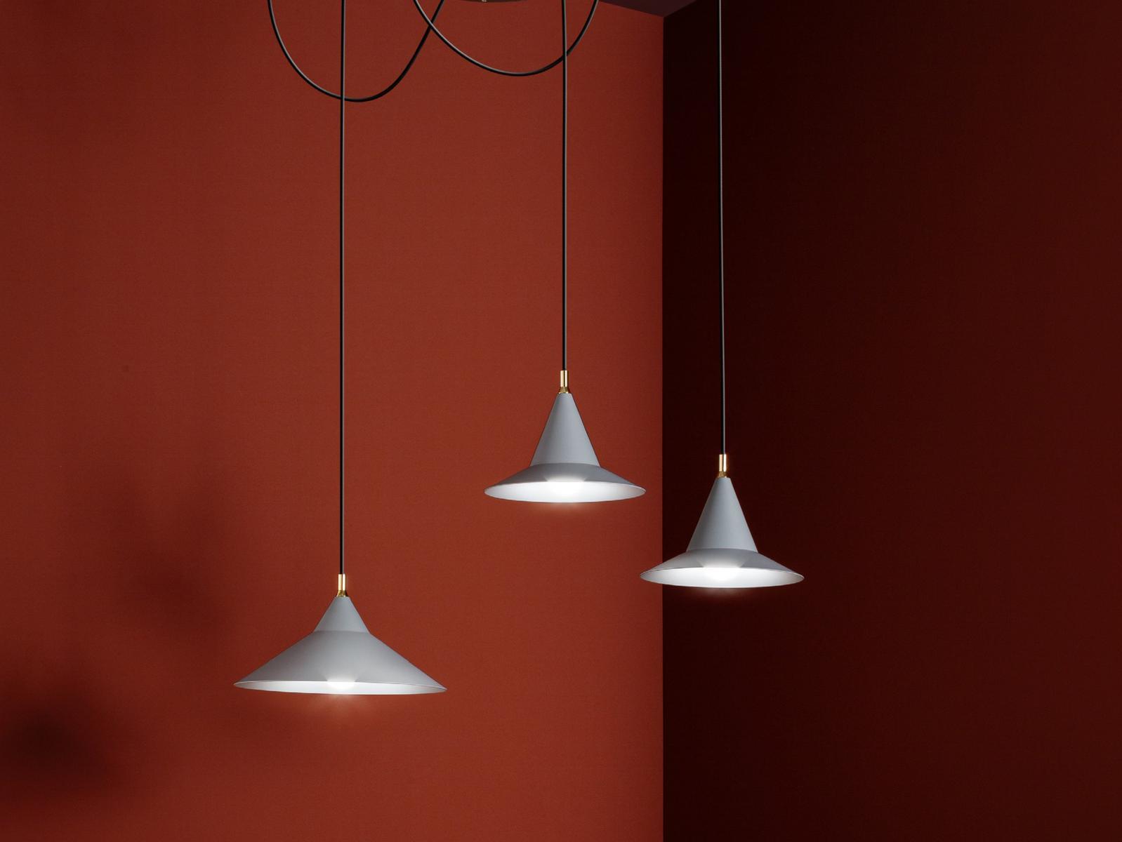 Painted metal pendant lamp | San by Bonaldo