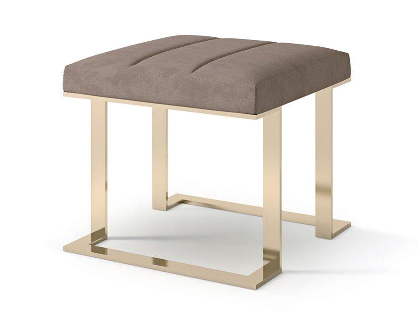 Low upholstered sled base stool | 7988 by Carpanese home