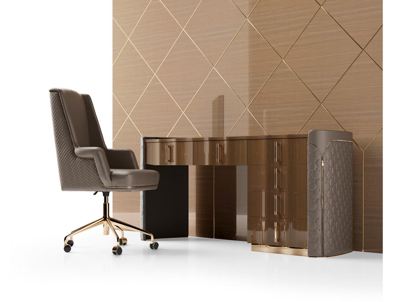 Wooden writing desk with drawers | Mason by Volpi