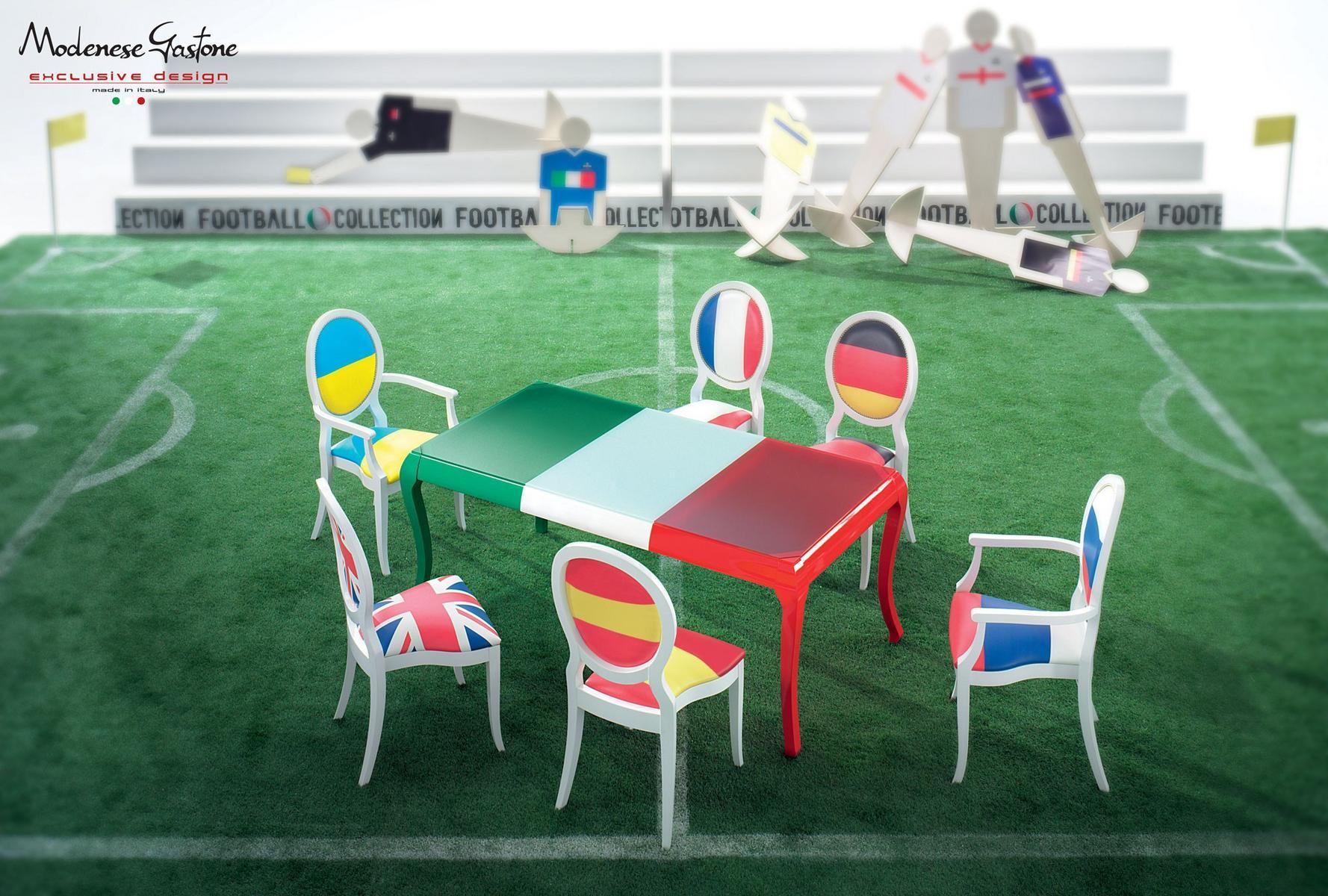 Rectangular glass dining table | Flag by Modenese Gastone