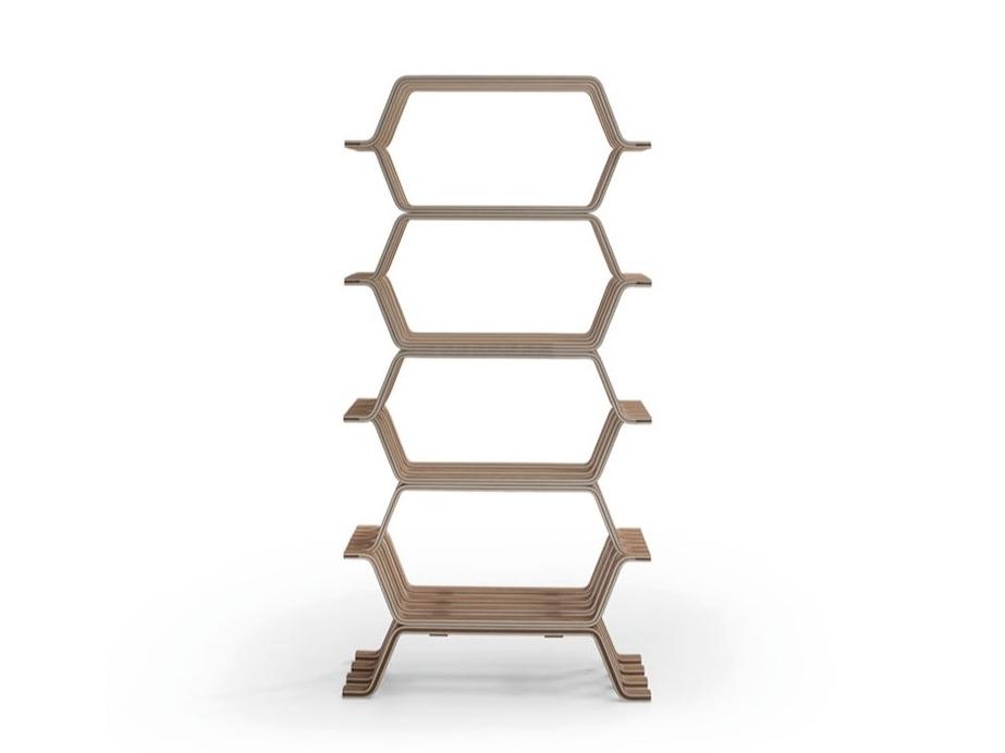Open wooden shelving unit | Mhc.2 by Molteni