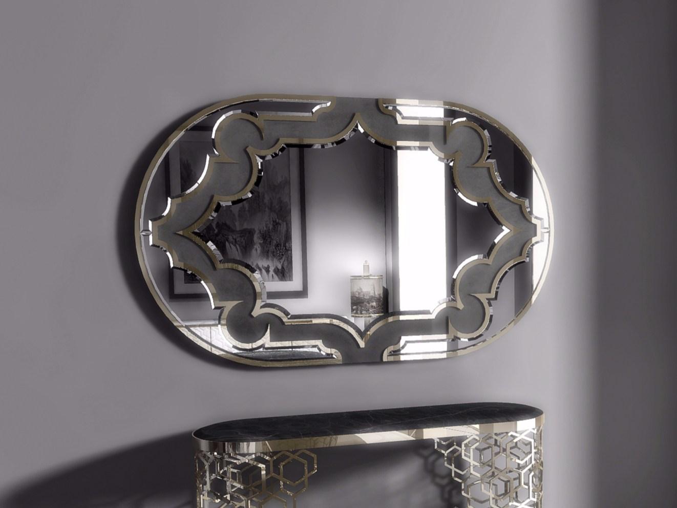 Oval glass mirror | Byron by Longhi