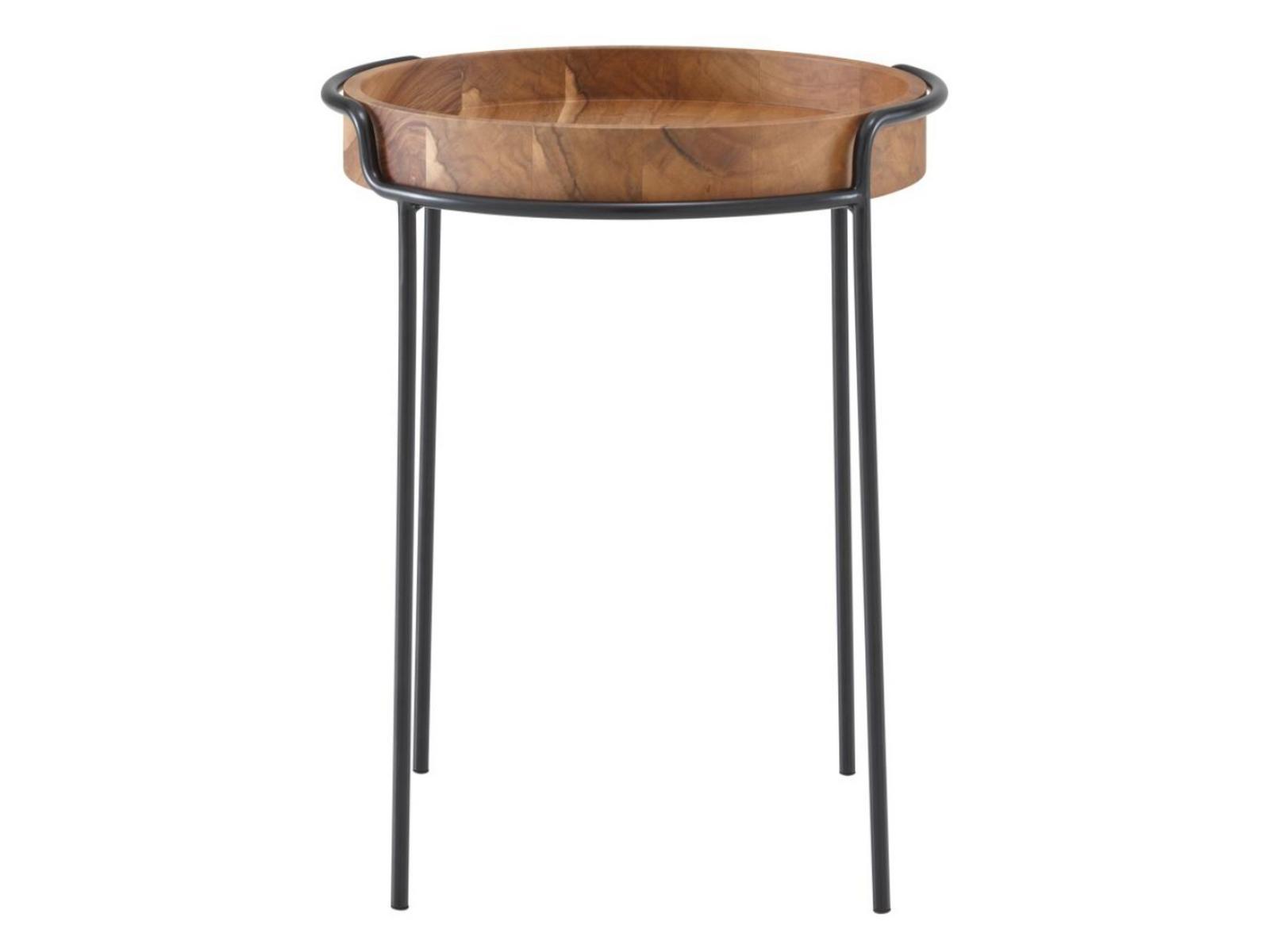 Round steel and wood coffee table | Mazargues by Ligne Roset