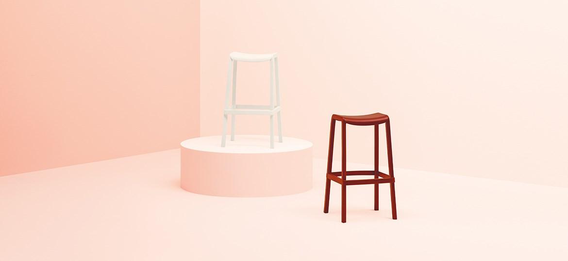 Stackable polypropylene stool | Dome 268 by Pedrali