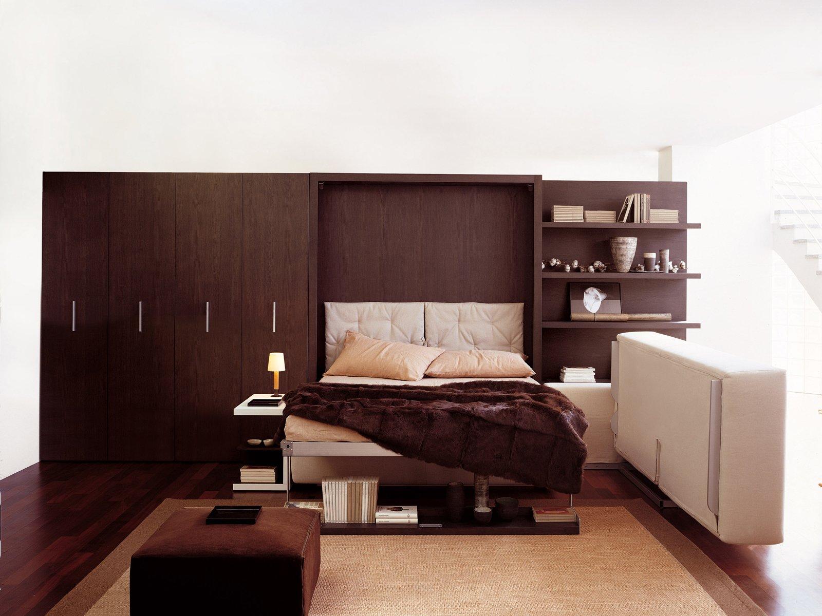 Storage wall with fold-away bed | Atoll 202 by CLEI