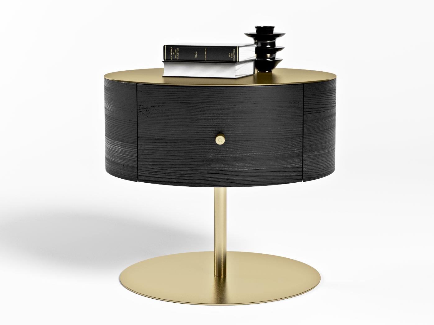 Round ash bedside table | Overseas by Formitalia