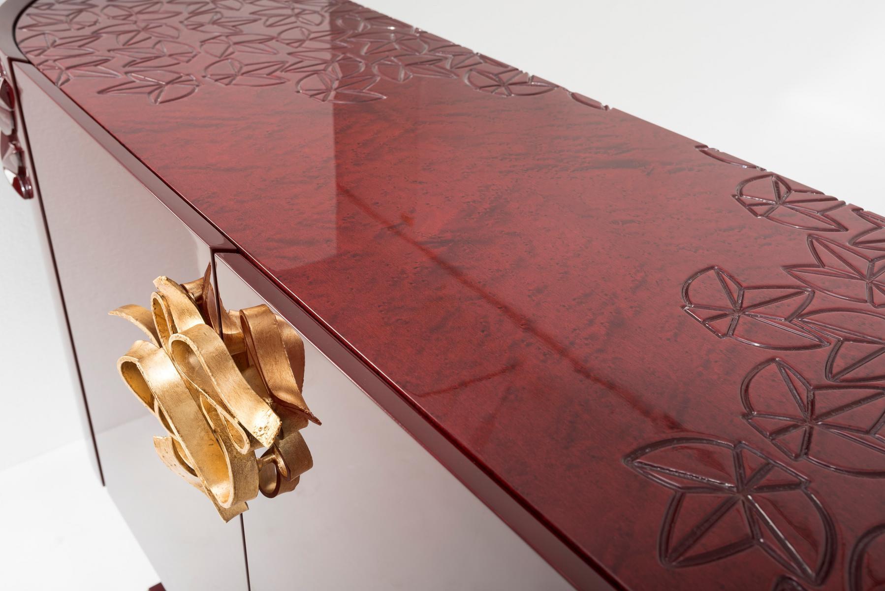 Wood veneer sideboard with doors | Mimosa by Mantellassi 1926