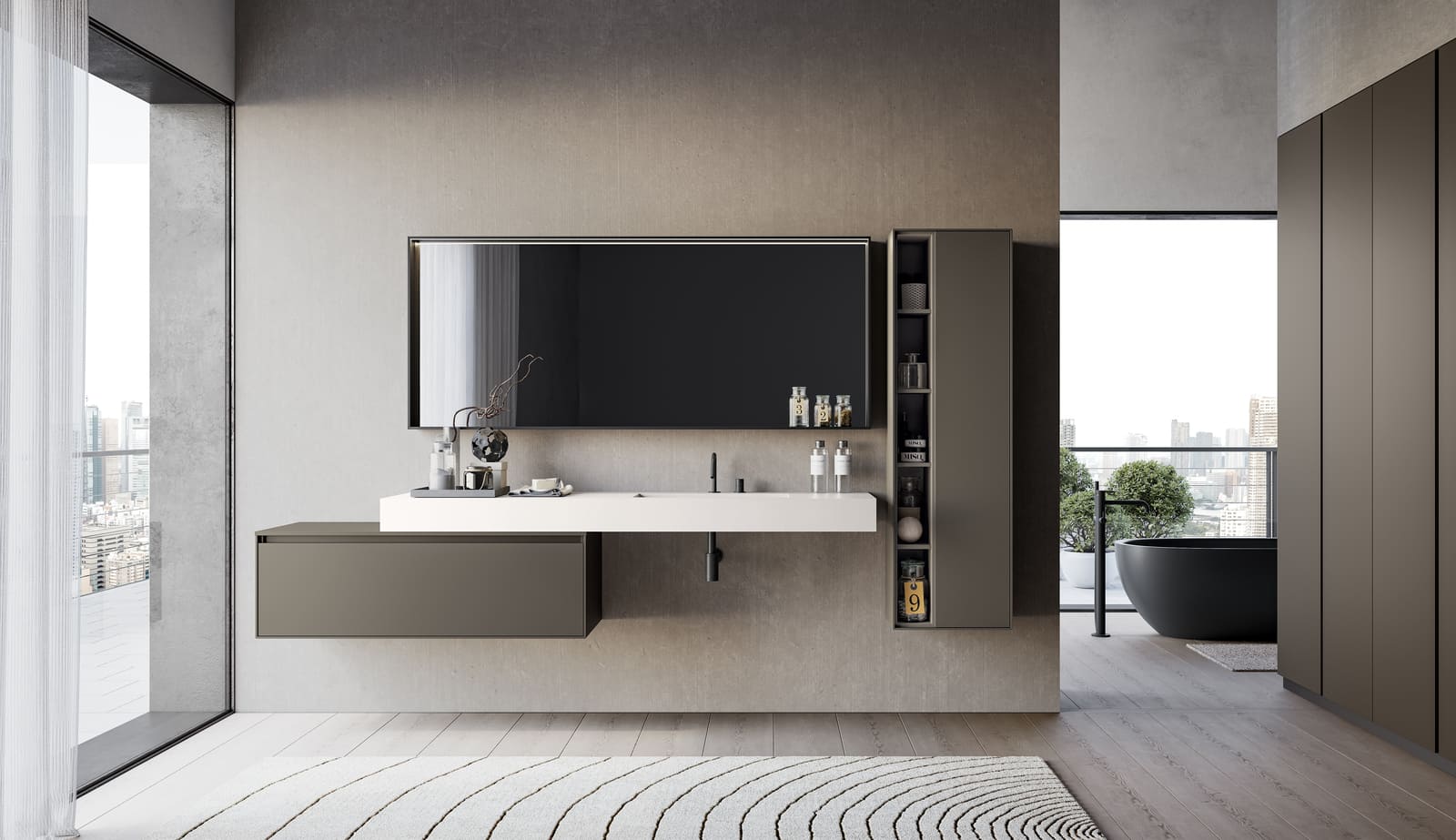 Glass bathroom | Traccia by Birex