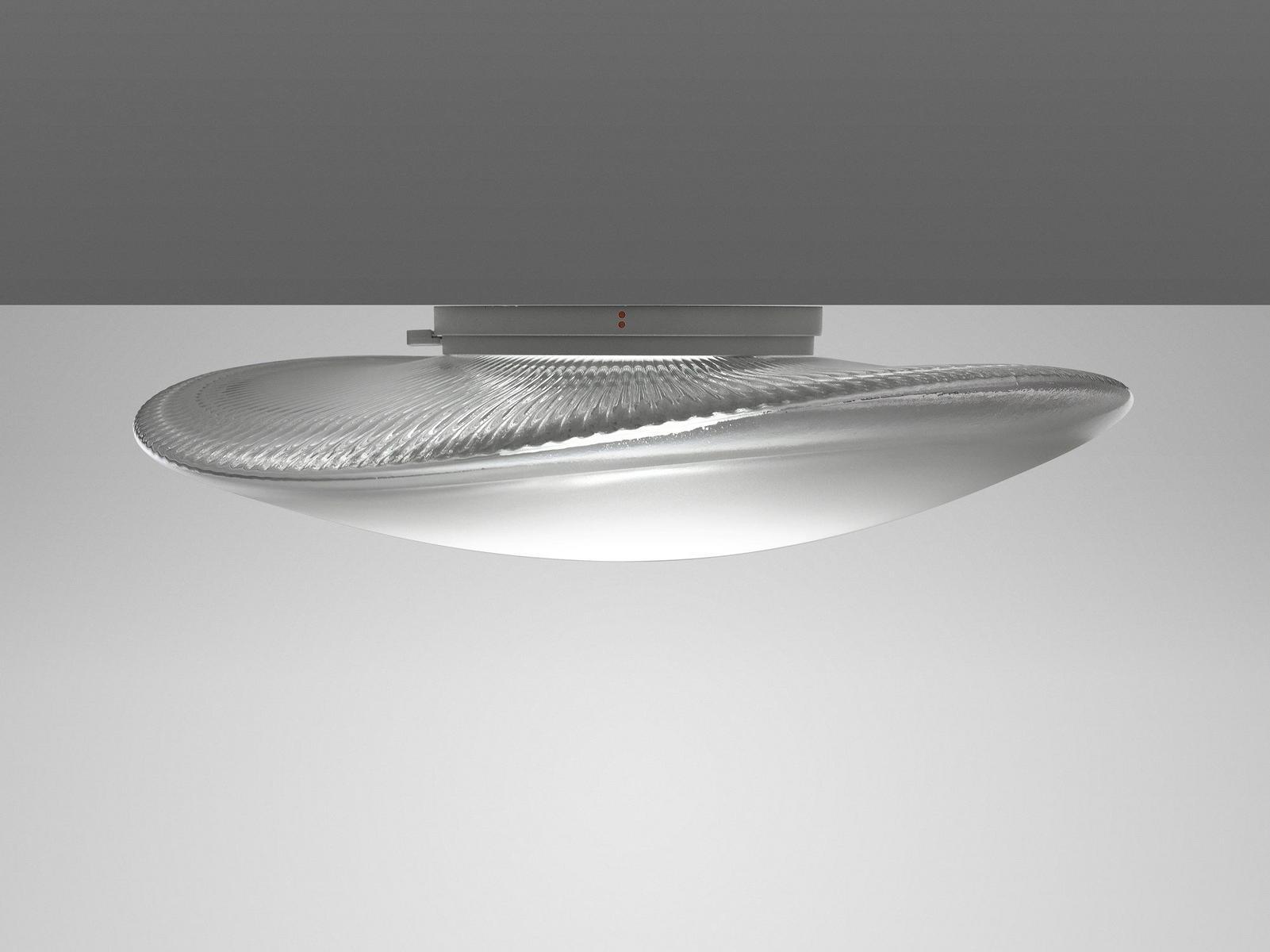 LED blown glass ceiling lamp | Loop by Fabbian