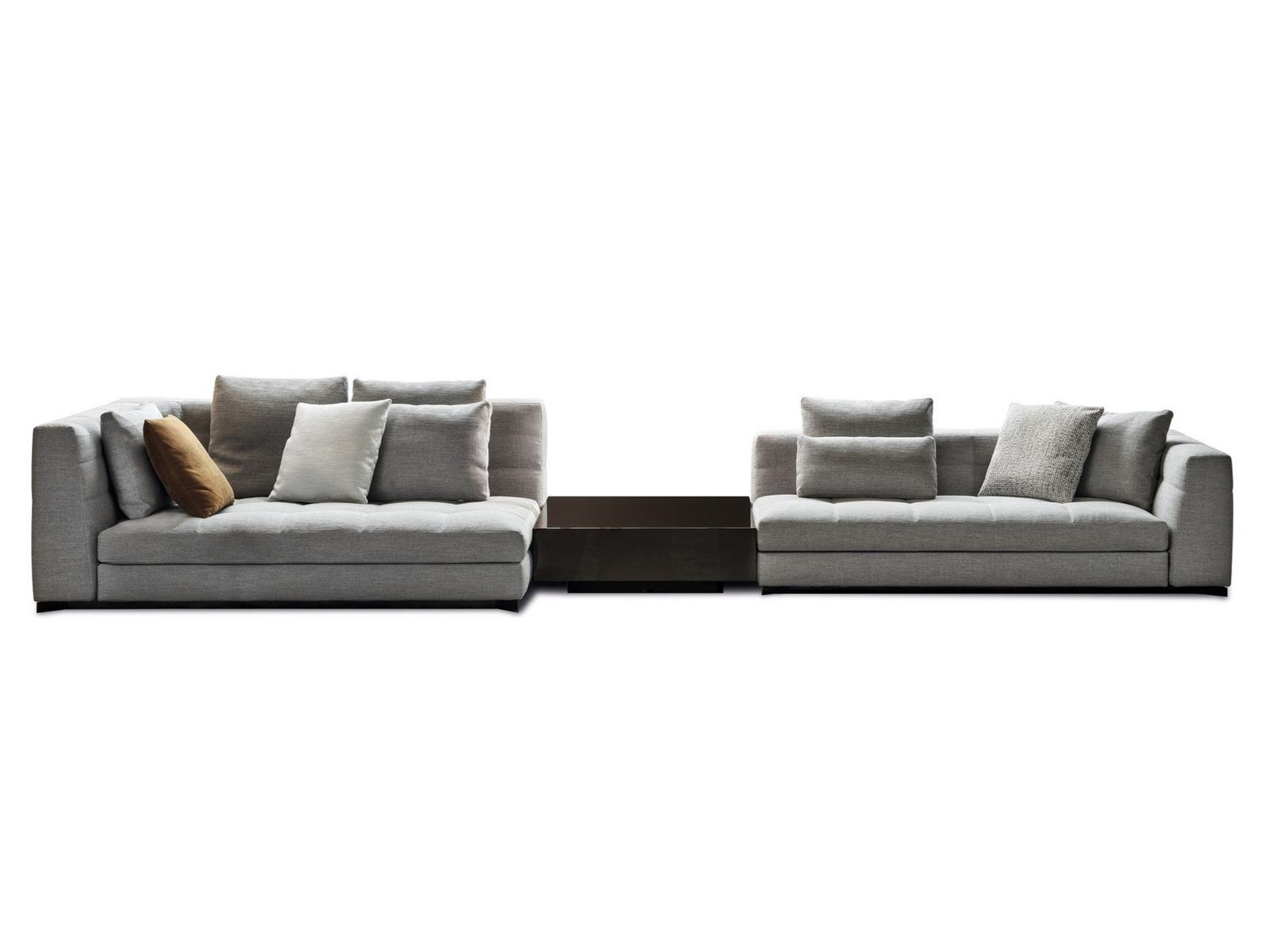 Sectional fabric sofa | Blazer by Minotti