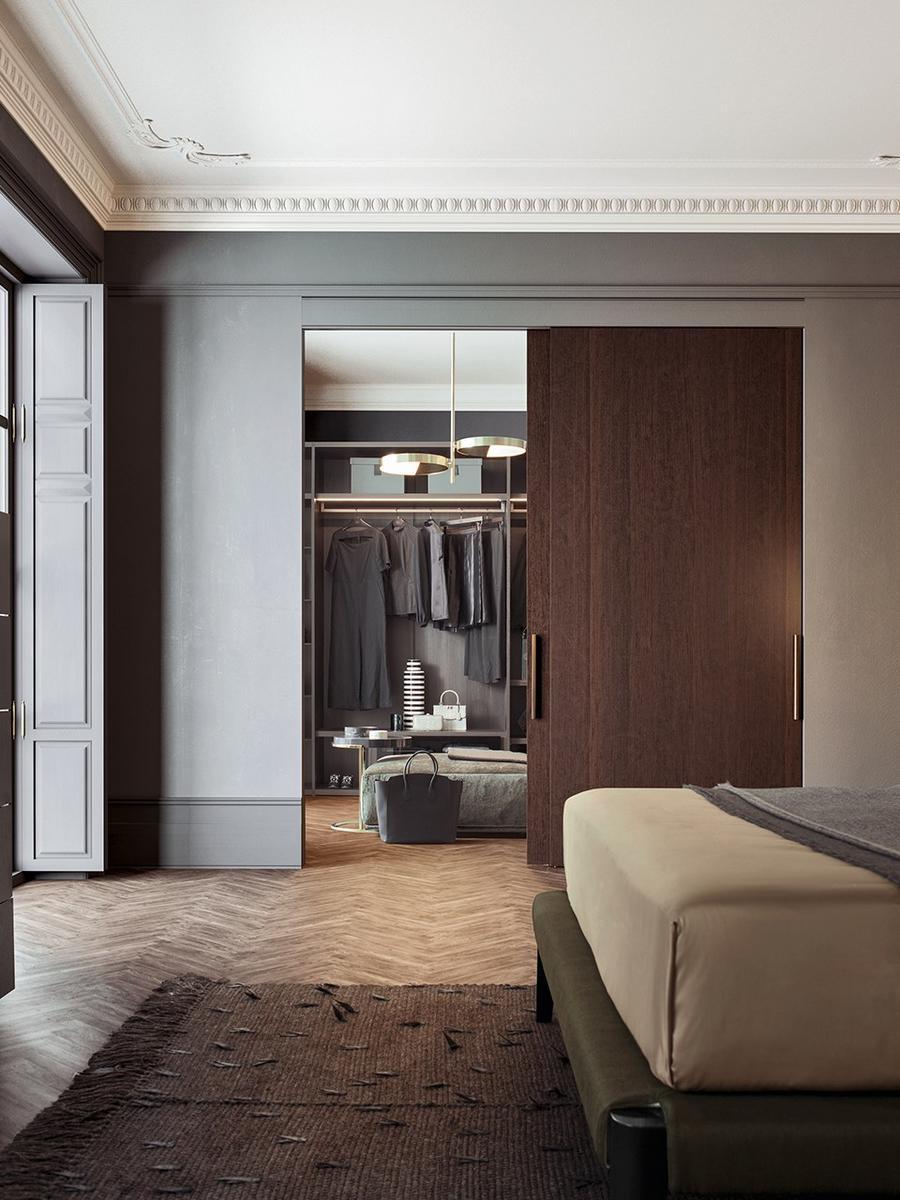 Sectional glass walk-in wardrobe | Vista by Pianca
