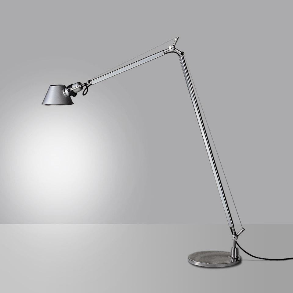 Reading adjustable aluminium floor lamp | Tolomeo Reading Floor by Artemide