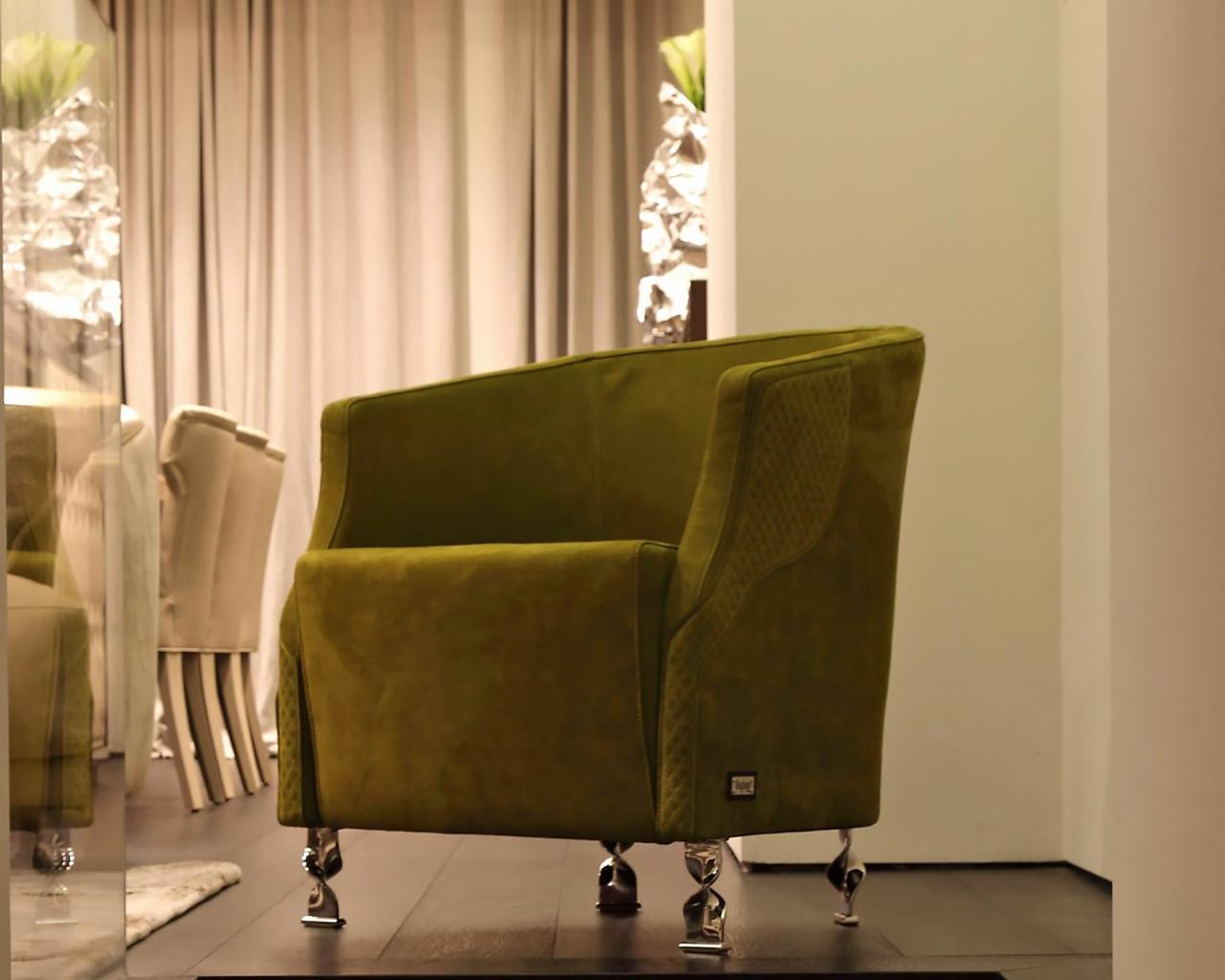Leather armchair in a classic style | Angel by Rugiano