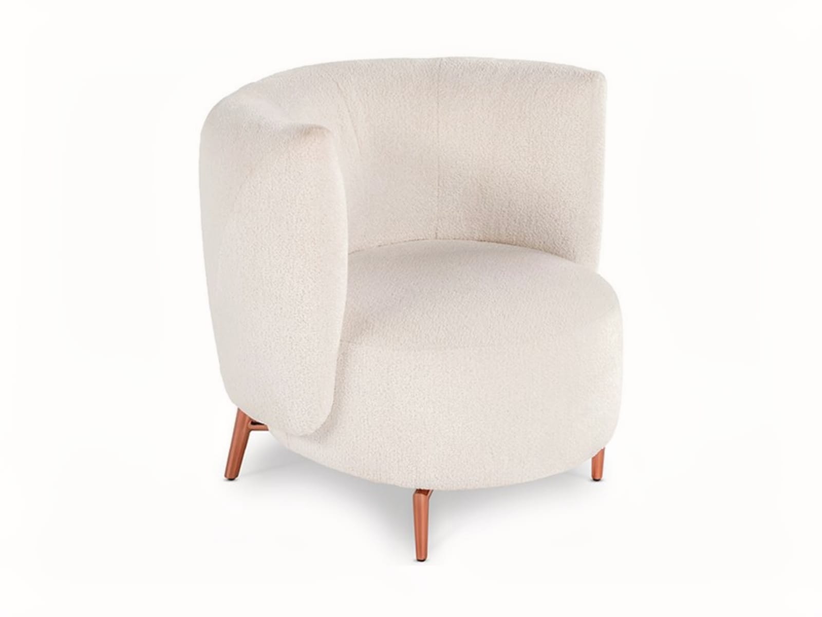 The 'Milla' armchair offers a compact, stylishly retro design with a comfortable round backrest and the versatility of fixed and swivel base options. | Milla by Calia Italia