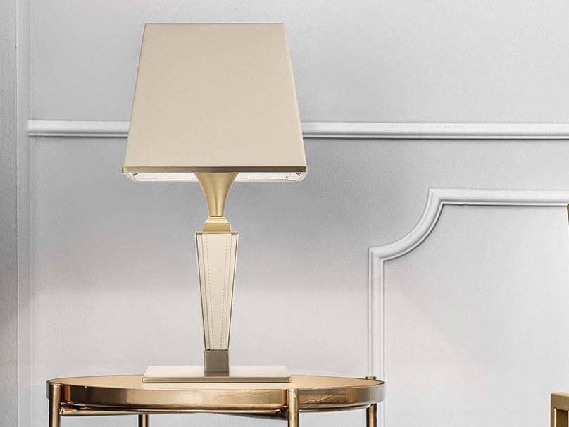 Leather table lamp | Darshan Tl1 by Masiero