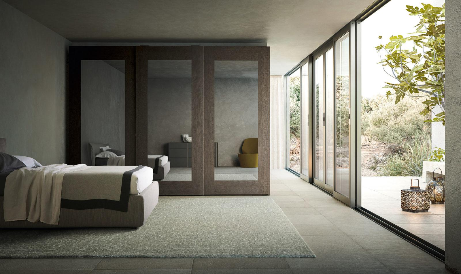 Modular lacquered wardrobe with coplanar doors | Quadra by ALF Dafre