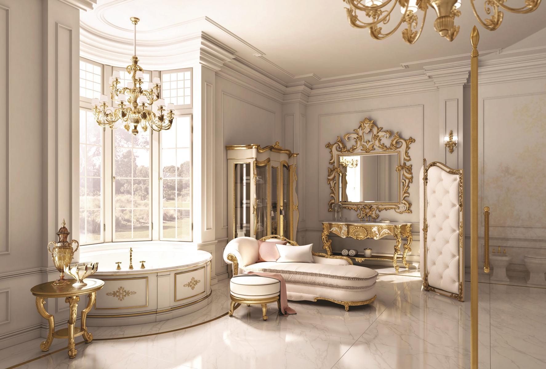 Gold leaf display cabinet | Opera by Andrea Fanfani