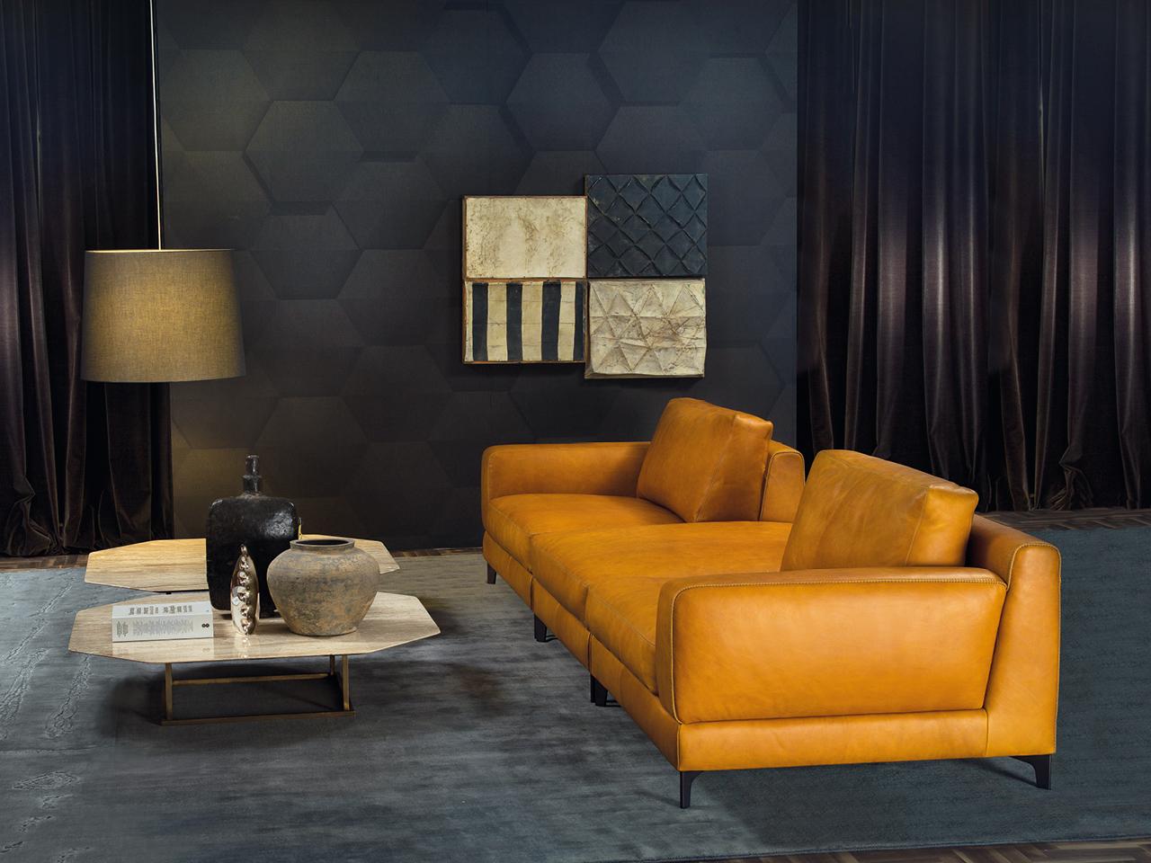 Sectional leather sofa | Ben by Borzalino