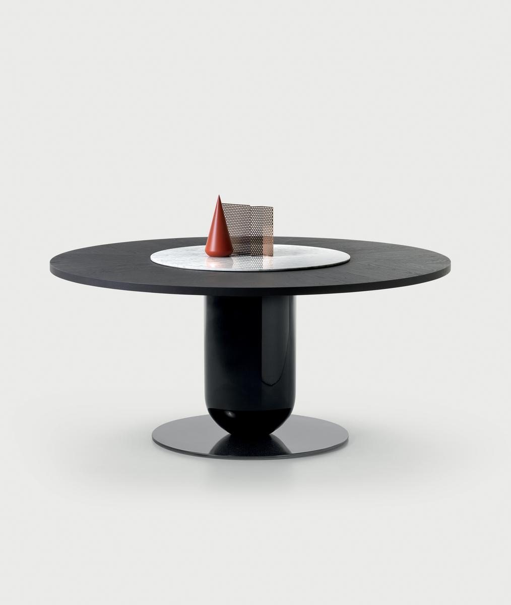 Wooden table with Lazy Susan | Ettore by Pianca