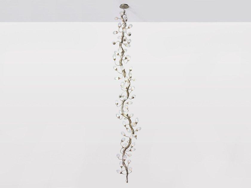 LED handmade bronze pendant lamp | Lotus Ct3372/59 by Serip