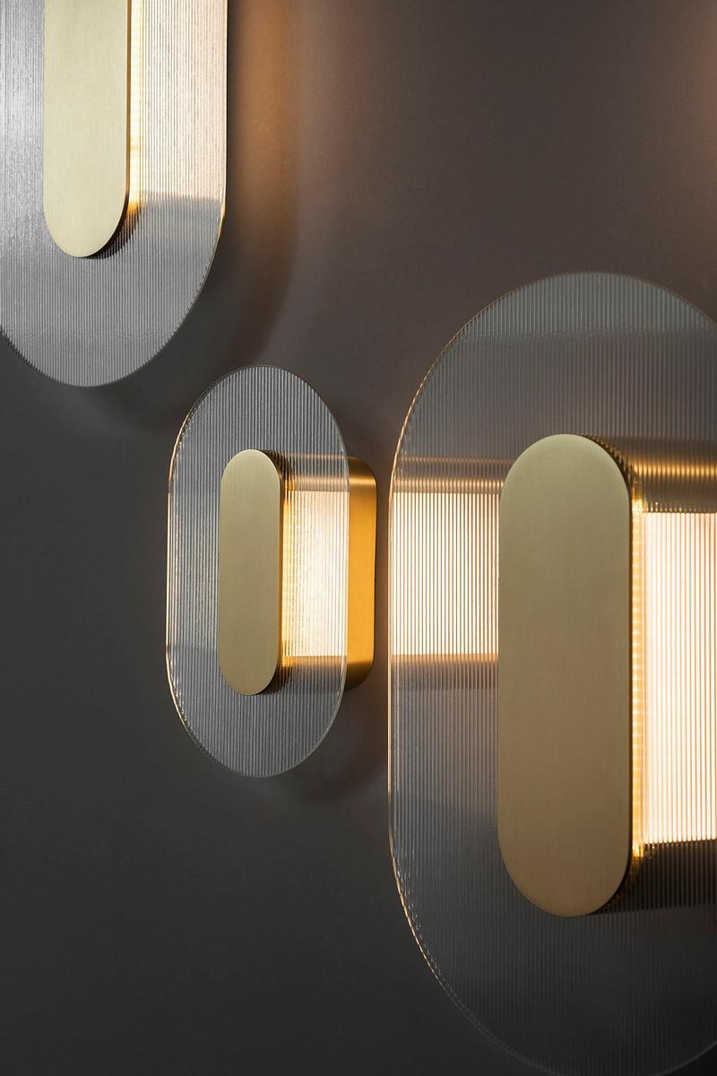 LED indirect light glass wall light |  by Baxter