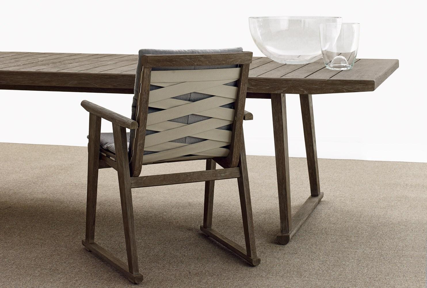 Rectangular teak garden table | Gio by B&B Italia