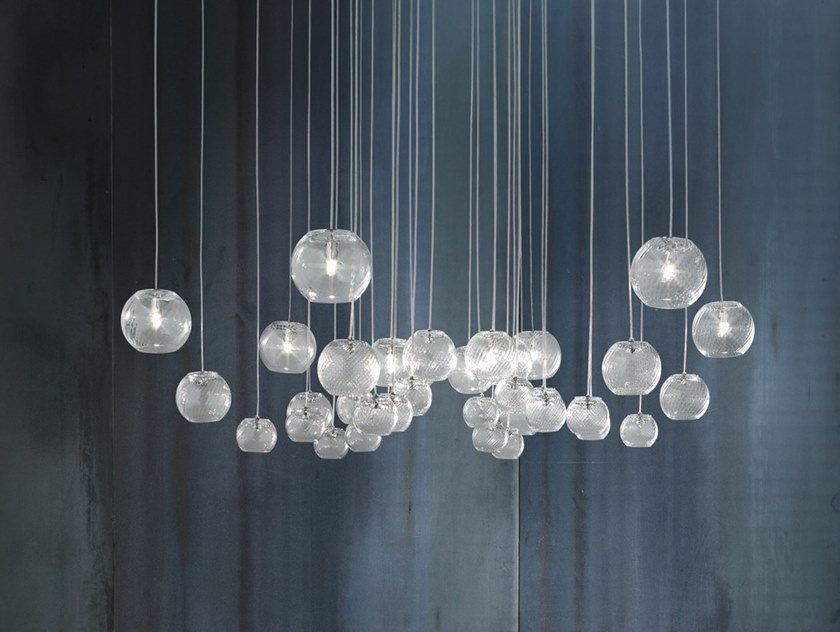Blown glass pendant lamp | Oto Sp Cha by Vistosi