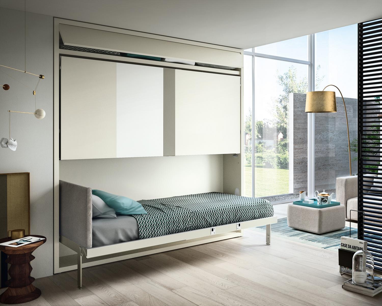 Pull-down melamine-faced chipboard bunk bed | Kali Duo Standrd by CLEI