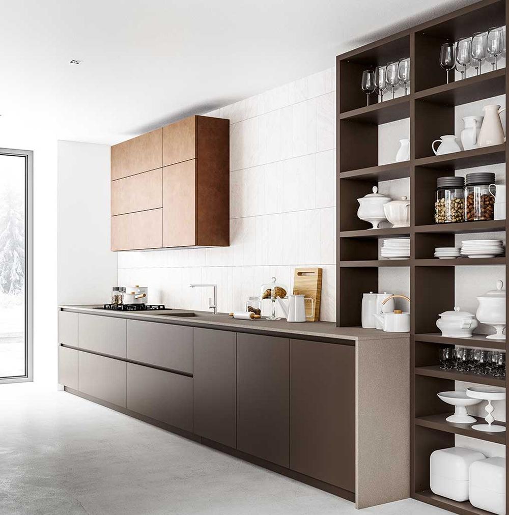 Uv lacquered kitchen without handles ALF Valdesign Logica L90