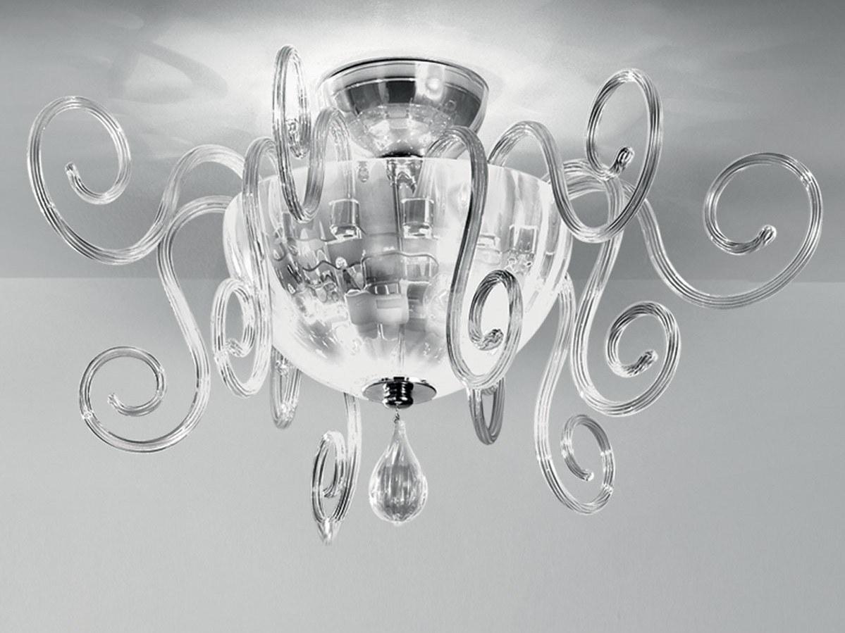 LED blown glass ceiling light | Bolero Pl75 by Leucos