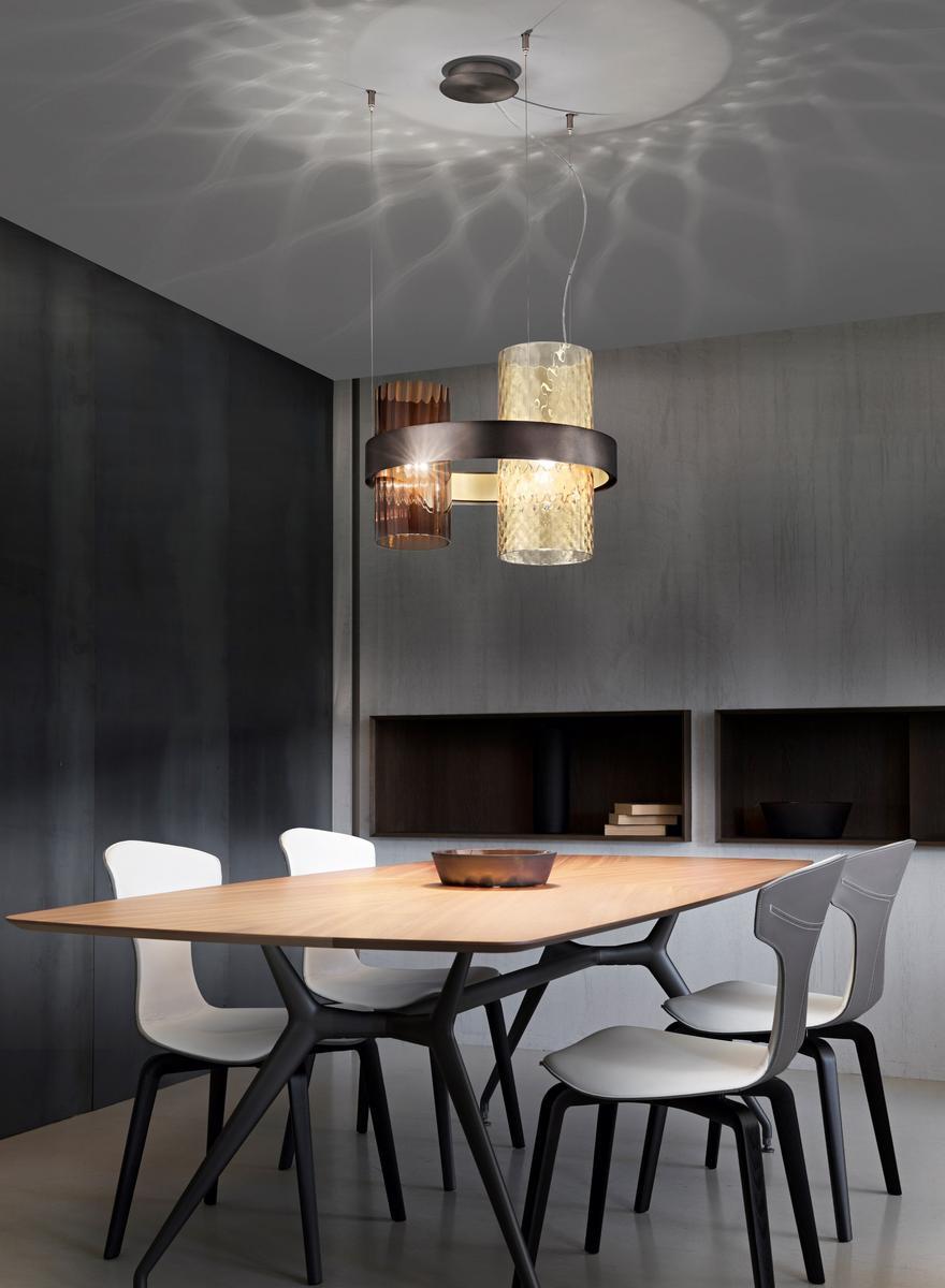 LED direct-indirect light pendant lamp | Armonia Sp by Vistosi