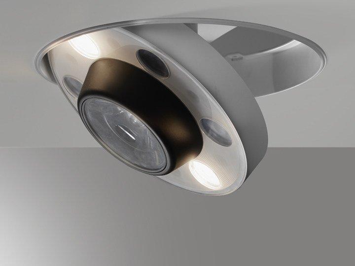 Semi-inset round aluminium spotlight for false ceiling | Lot by Artemide