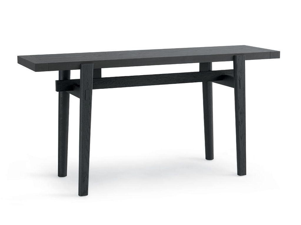 Rectangular wood veneer console table | Home Hotel by Poliform