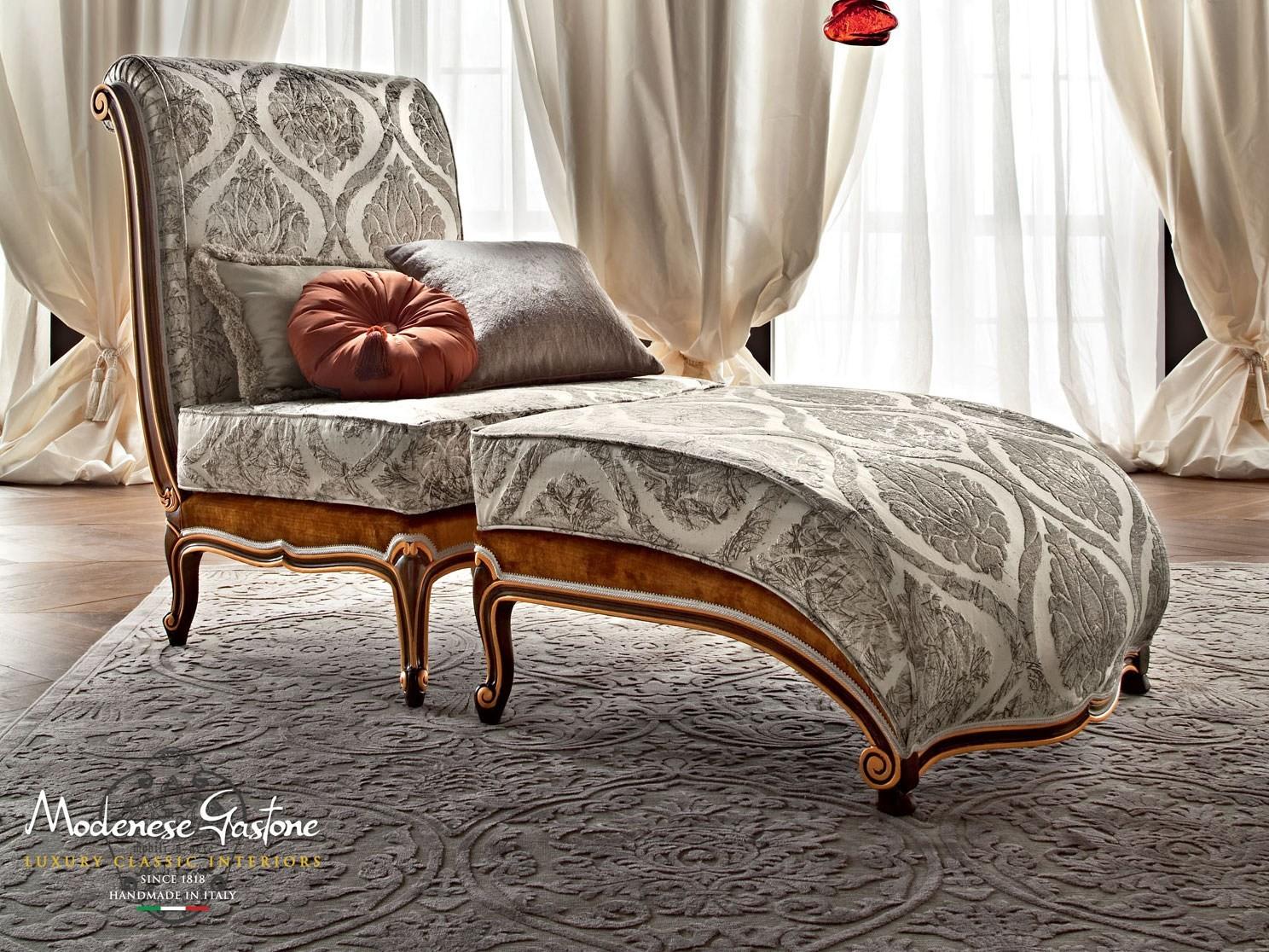 Upholstered fabric Chaise longue | 12433 by Modenese Gastone