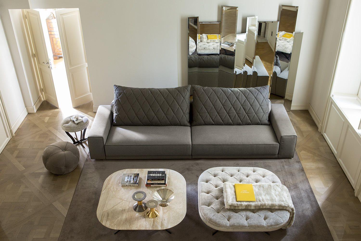 Corner velvet sofa | Gary by Alberta Salotti