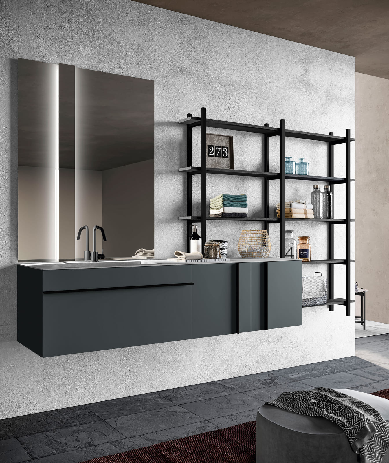 Lacquered bathroom | Sidero by Birex