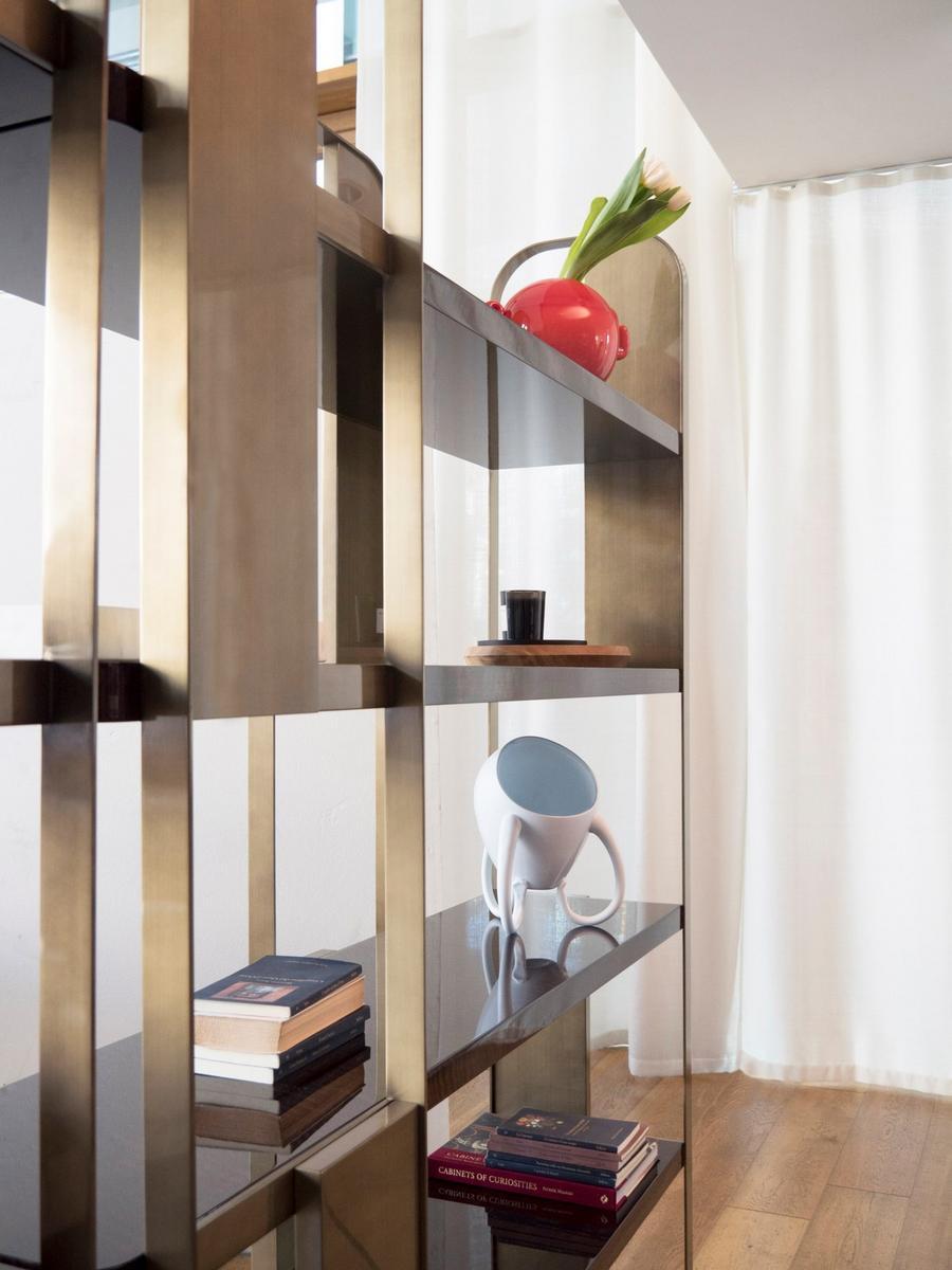 Open freestanding divider wooden bookcase | Giselle 2.5 by Capital Collection