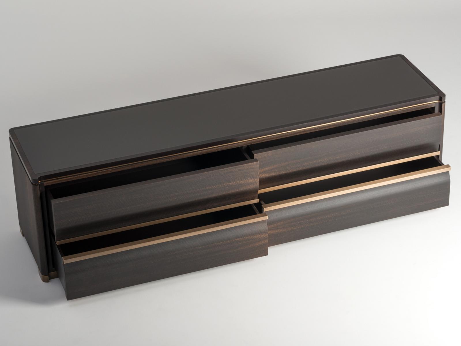 Eucalyptus TV cabinet with drawers | Ercole by Mantellassi 1926