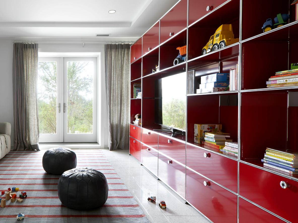 Open sectional metal bookcase | Haller Bookshelves by USM