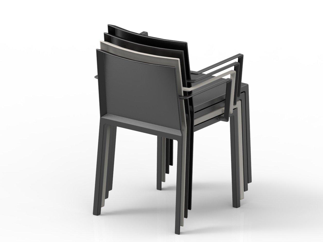 Polyamide garden chair with armrests | Quartz by Vondom