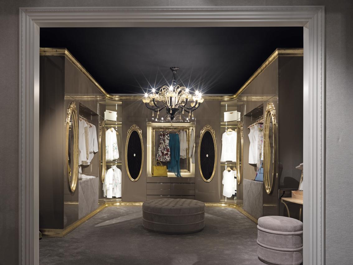 Custom walk-in wardrobe with integrated lighting | Hotel De Ville by Ezio Bellotti