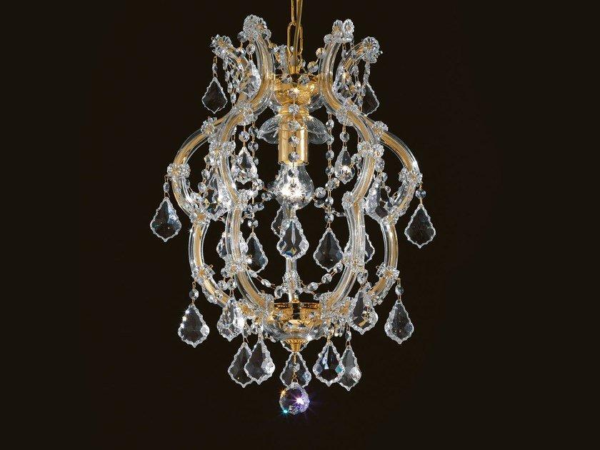Painted metal chandelier with crystals | Maria Teresa Ve 954 1 by Masiero