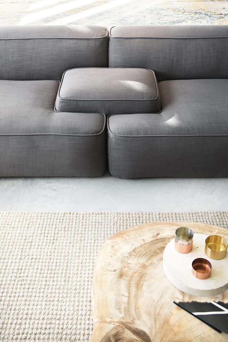 Sectional fabric sofa | Cloud by Lema