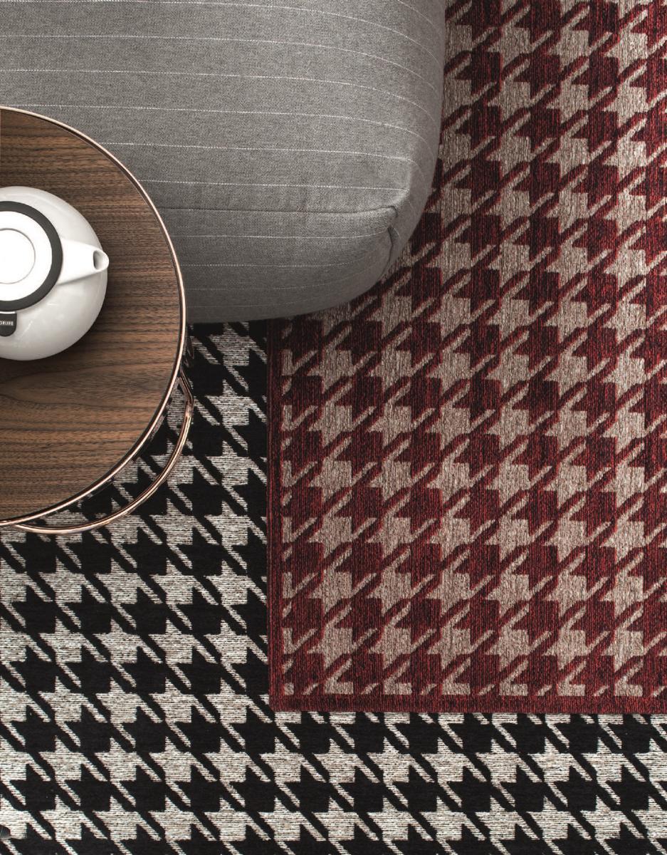 Patterned rectangular rug with optical pattern | Farfa by Tonin Casa