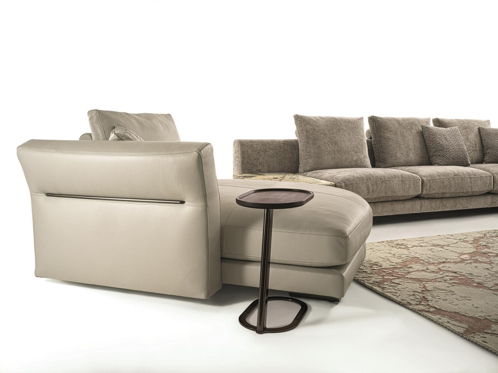 Sectional leather sofa | Riverside by Longhi