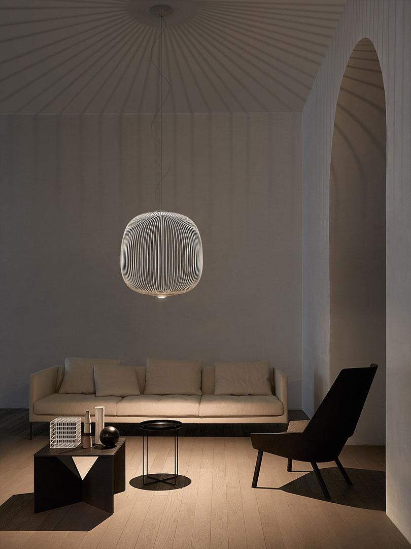 Metal pendant lamp | Spokes by Foscarini