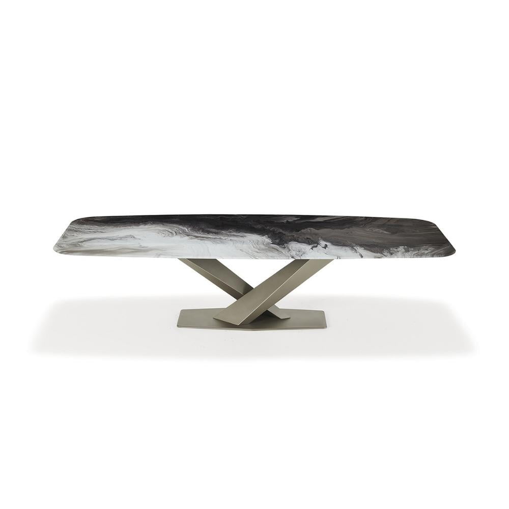 Rectangular metal table | Stratos Crystalart by Cattelan Italia